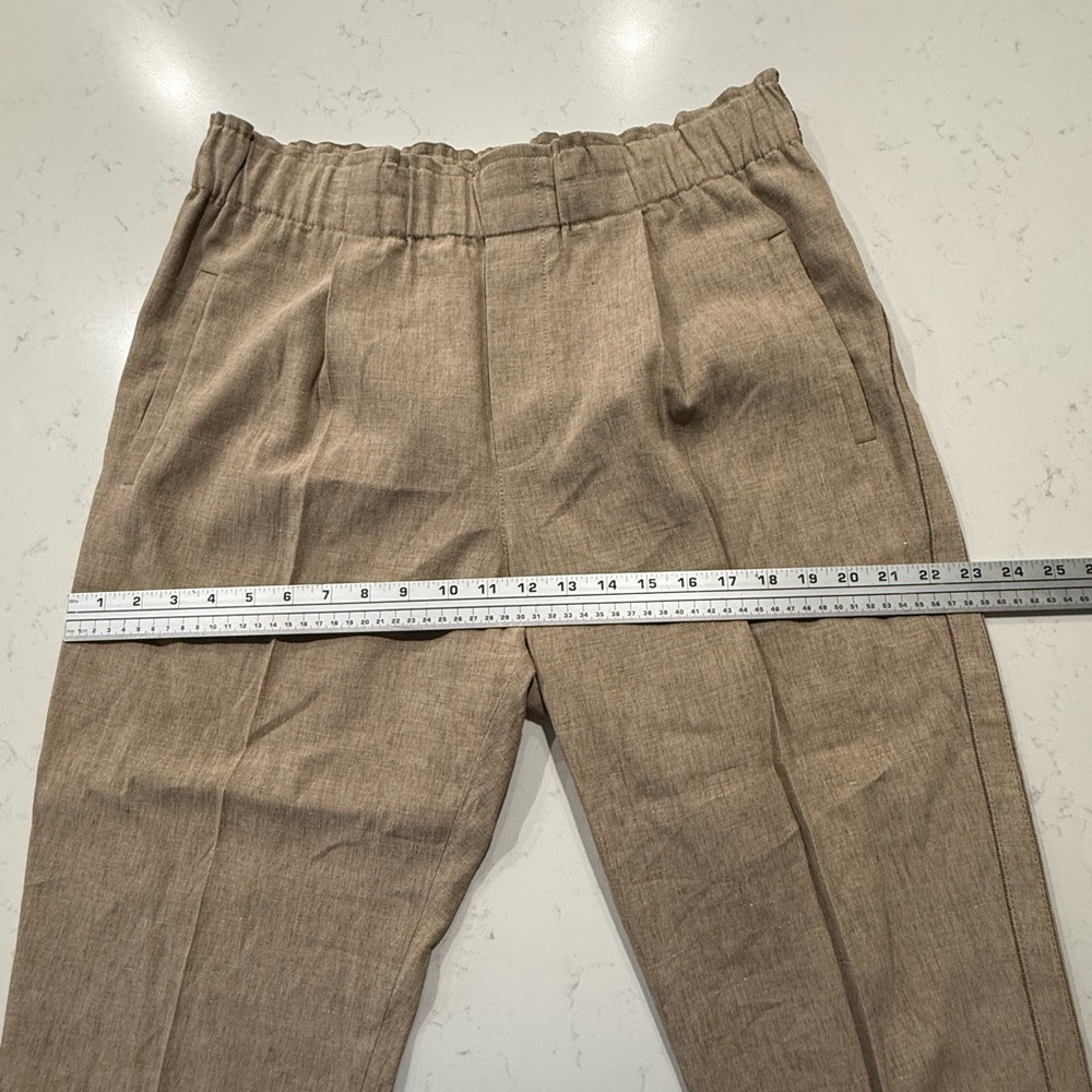 Brunello Cucinelli Neutral Beige Linen Pants - Picture 7 of 12